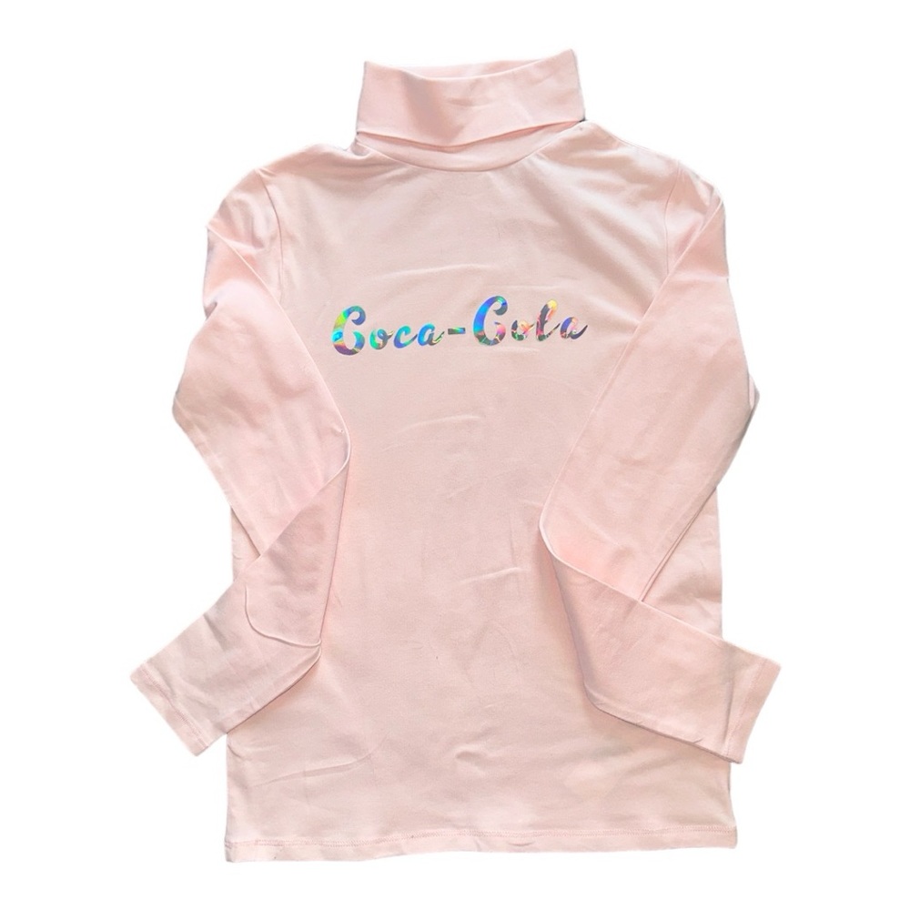 Kids pink turtleneck “coca-cola”